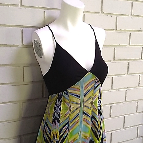 Charlotte Russe Abstract  Multicolor Maxi Dress. Size XS - Picture 4 of 10
